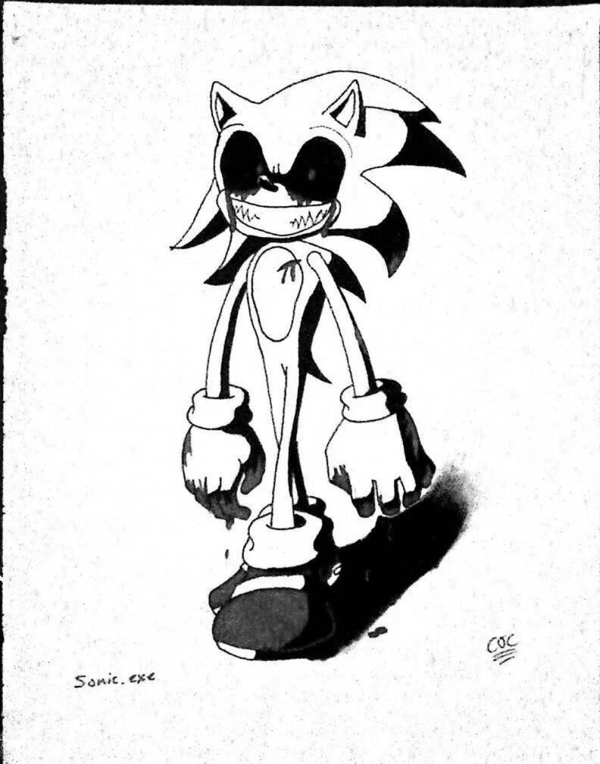 Flickering sonicexe coloring