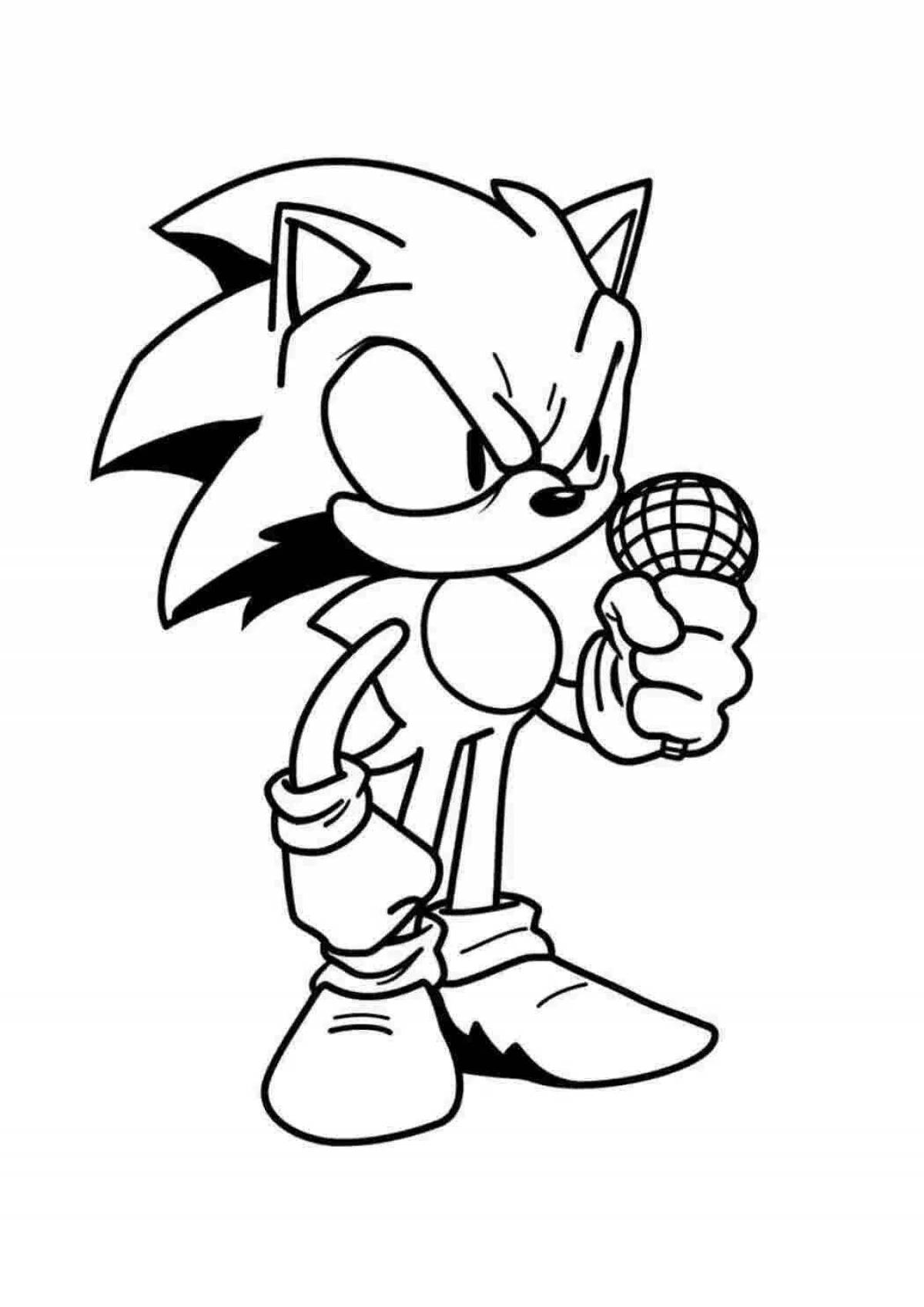 Colouring the amazing sonicexe page