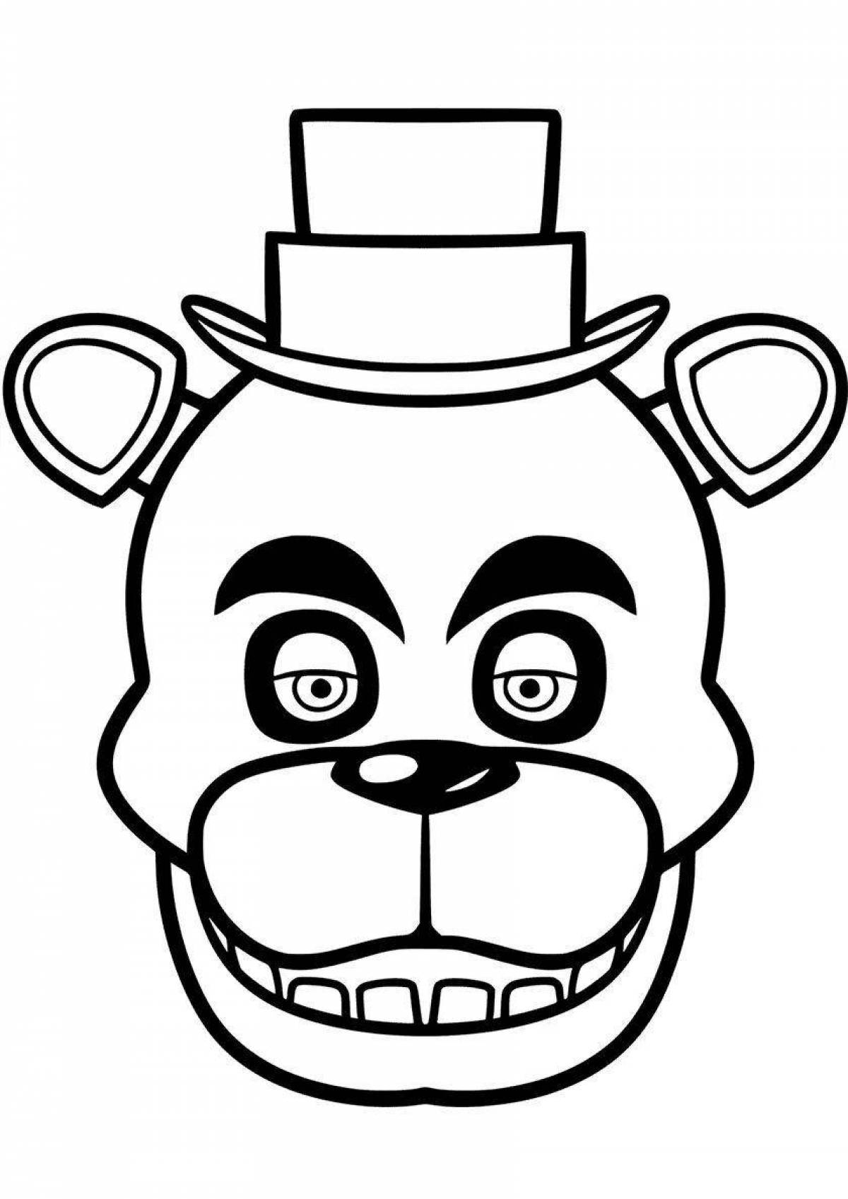 Colorful freddy fnaf coloring page