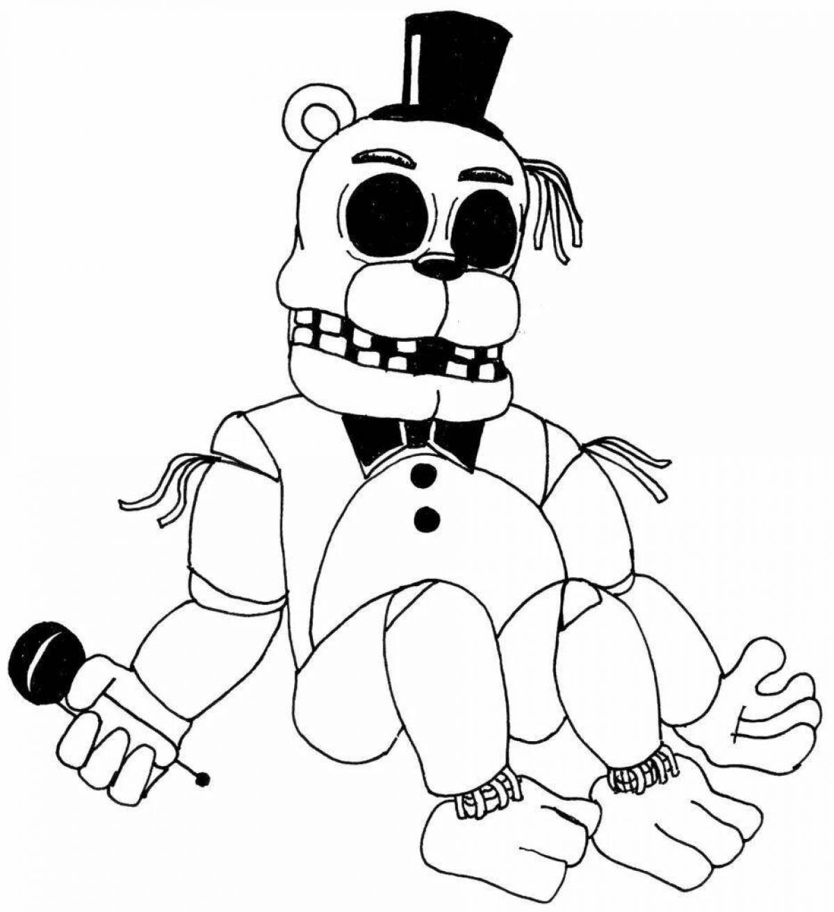 Charming freddy fnaf coloring