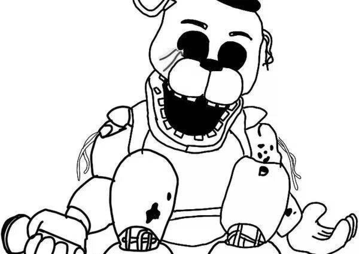 Причудливый фредди fnaf раскраска