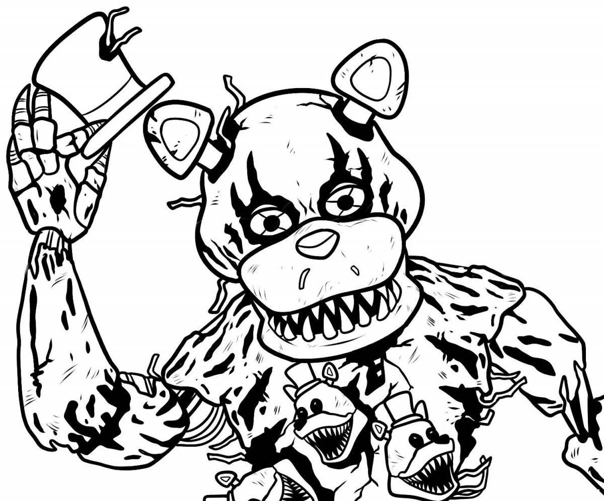 Attractive freddy fnaf coloring book