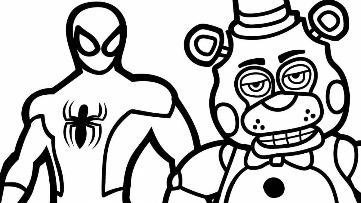 Colorful freddy fnaf coloring book