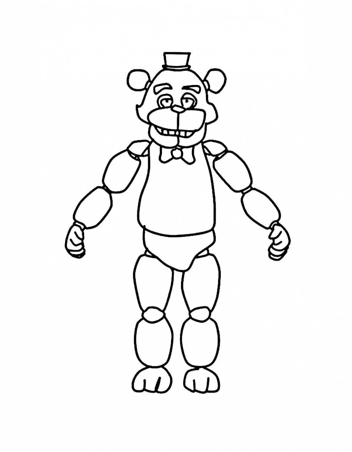 Coloring freddy bold fnaf