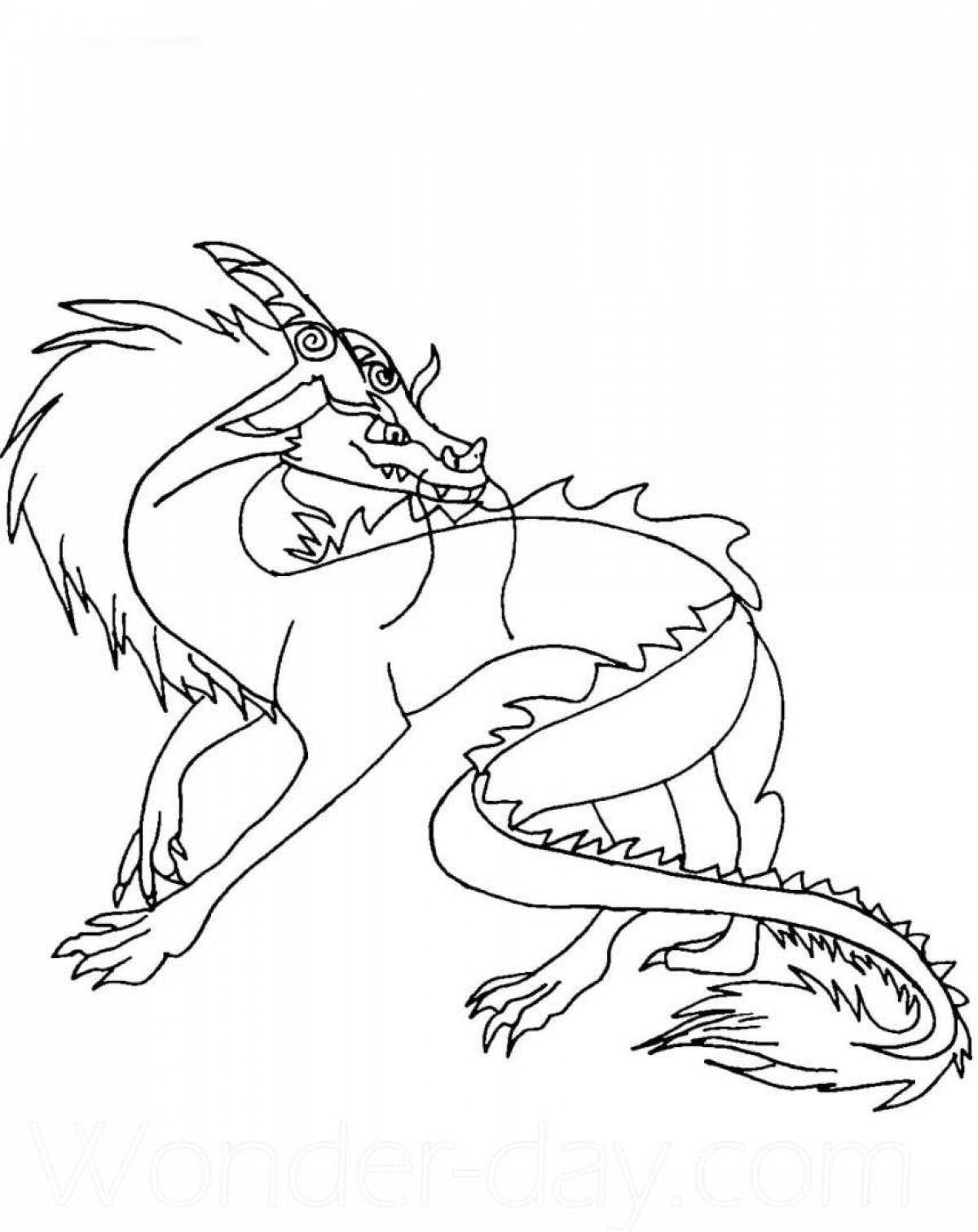 Grand shisu dragon coloring book