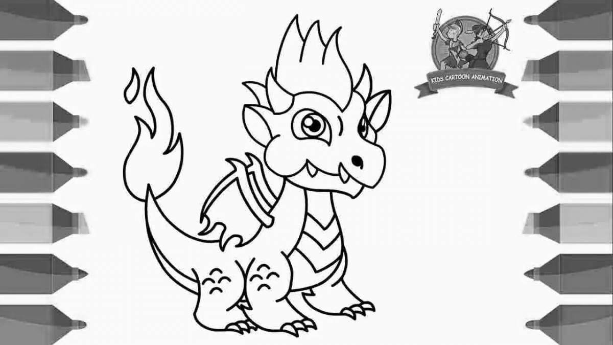 Excellent shisu dragon coloring page
