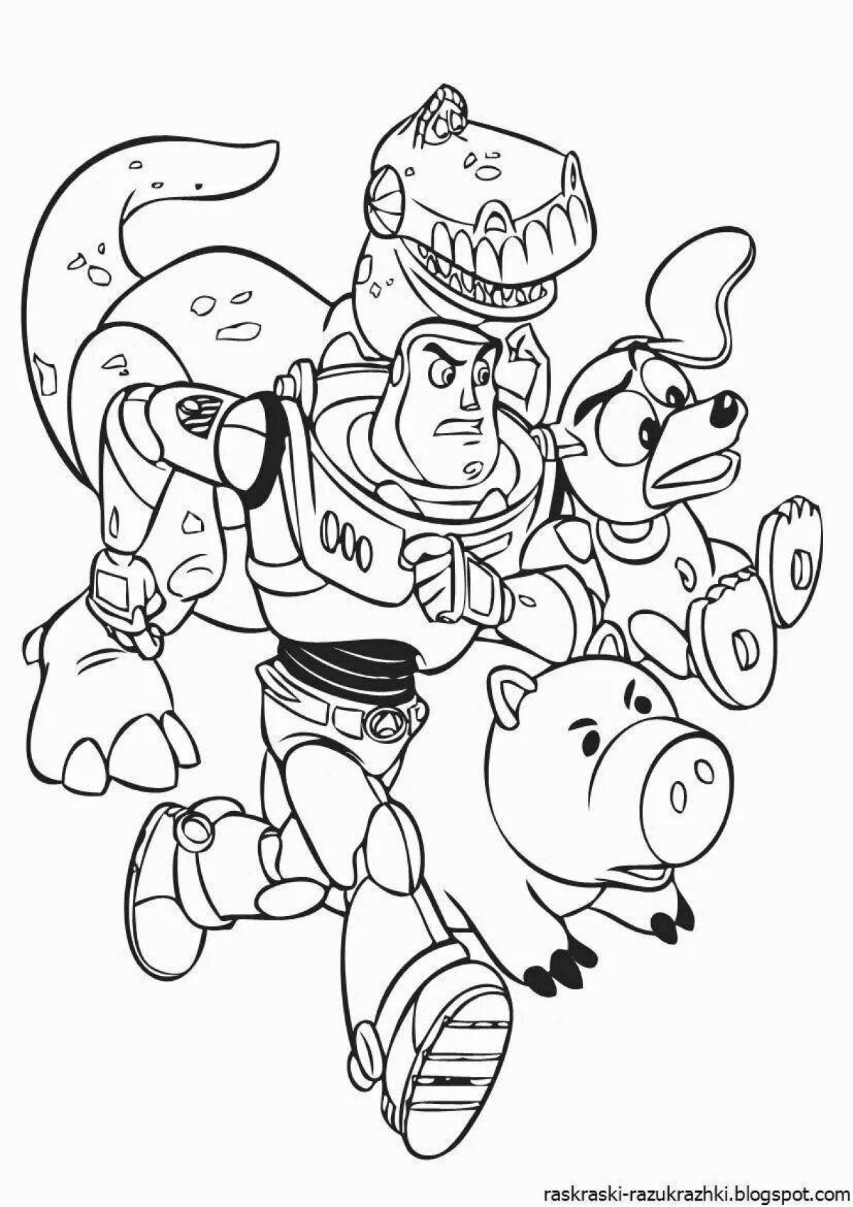 Радостная раскраска из современных мультфильмов