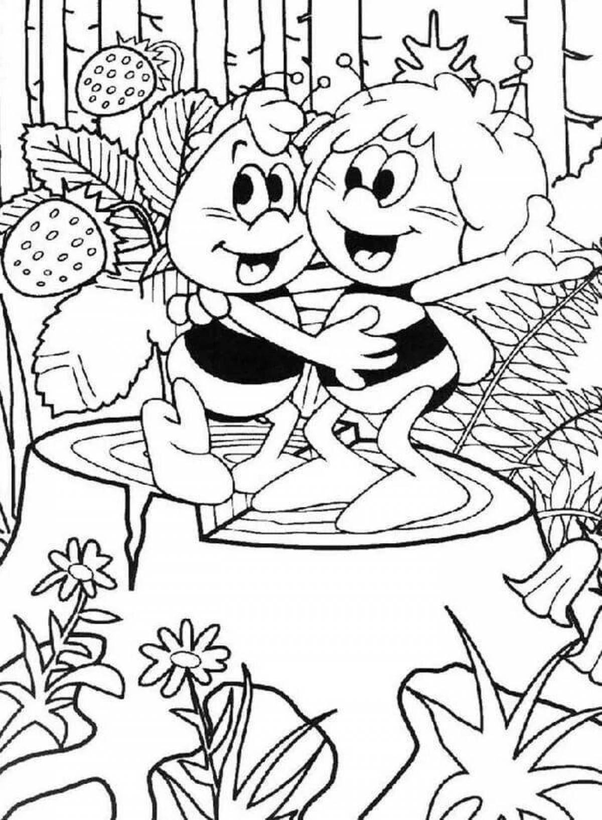 Adorable coloring book from modern cartoons