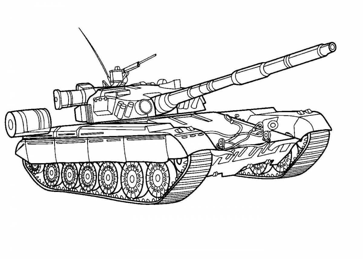 Brilliant tank t 90 coloring