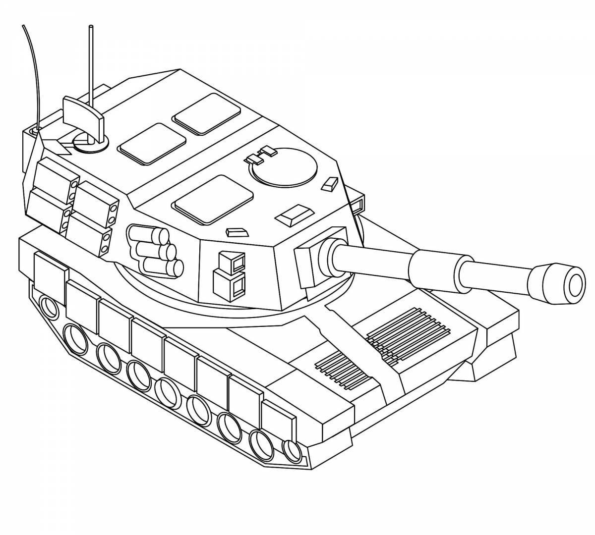 Dazzling tank t 90 coloring book