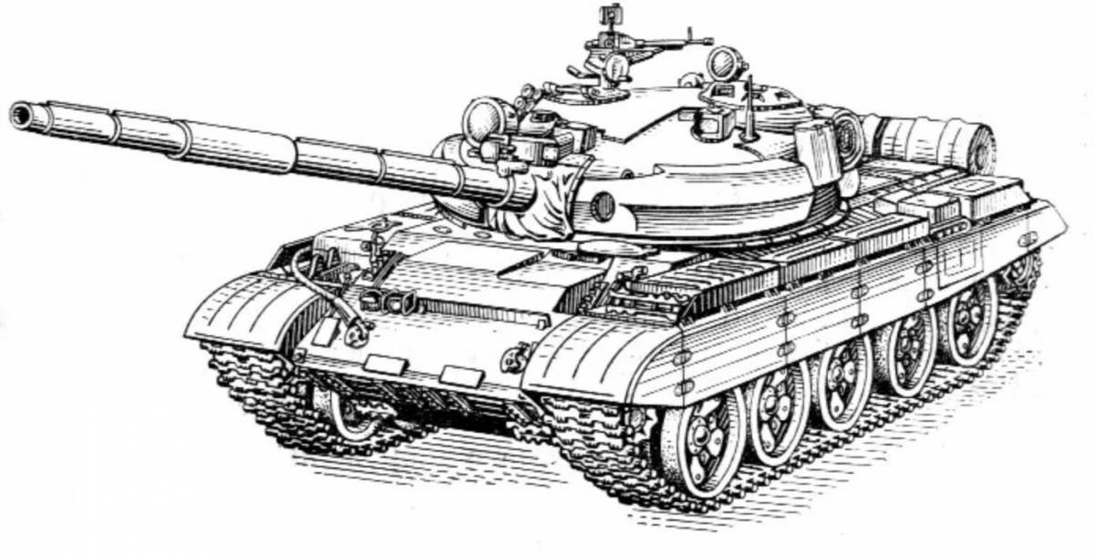 Раскраска выдающийся танк т 90