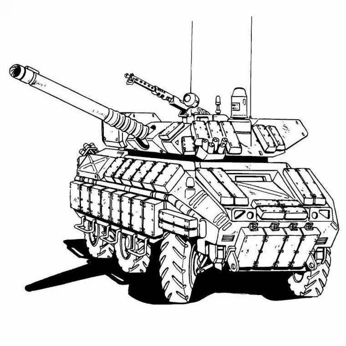 Раскраска замечательный танк т 90