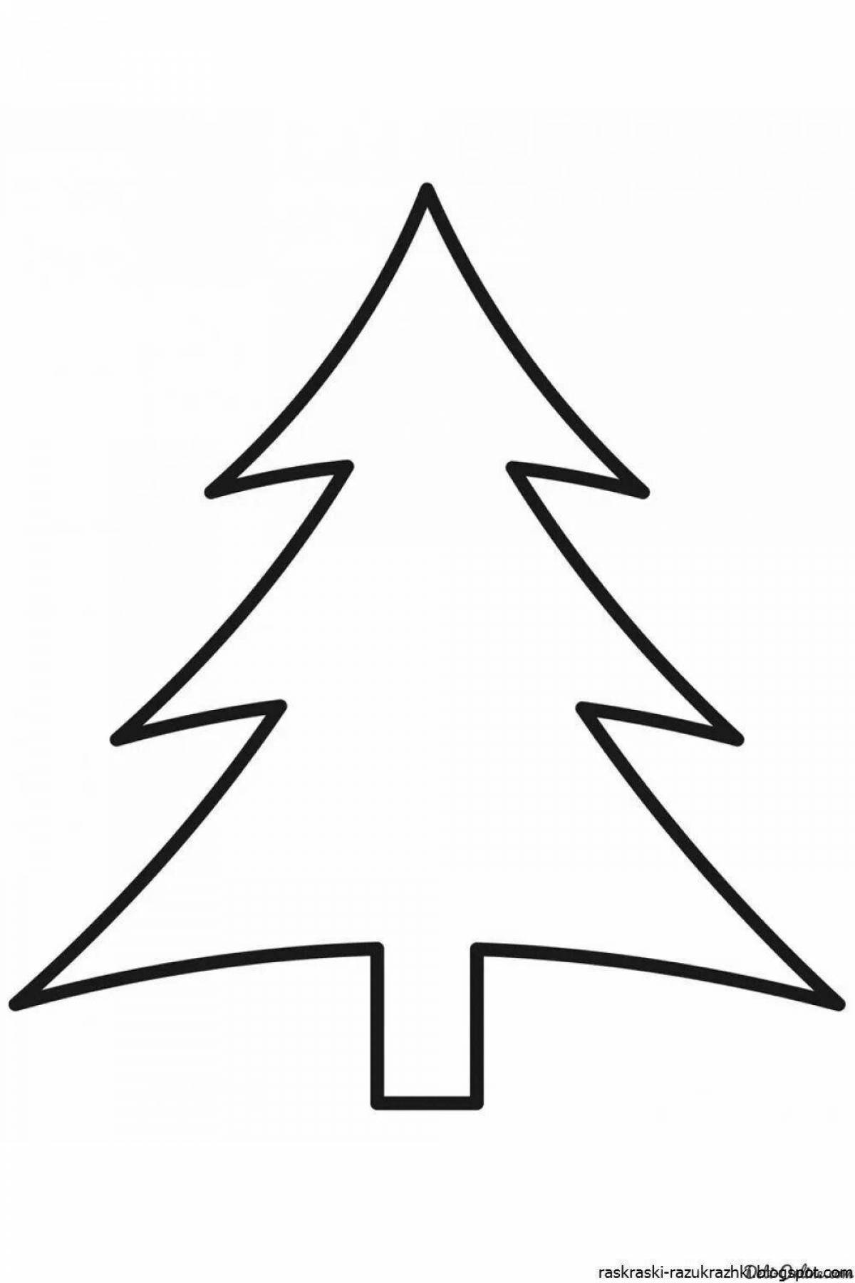 Christmas tree coloring book for kids