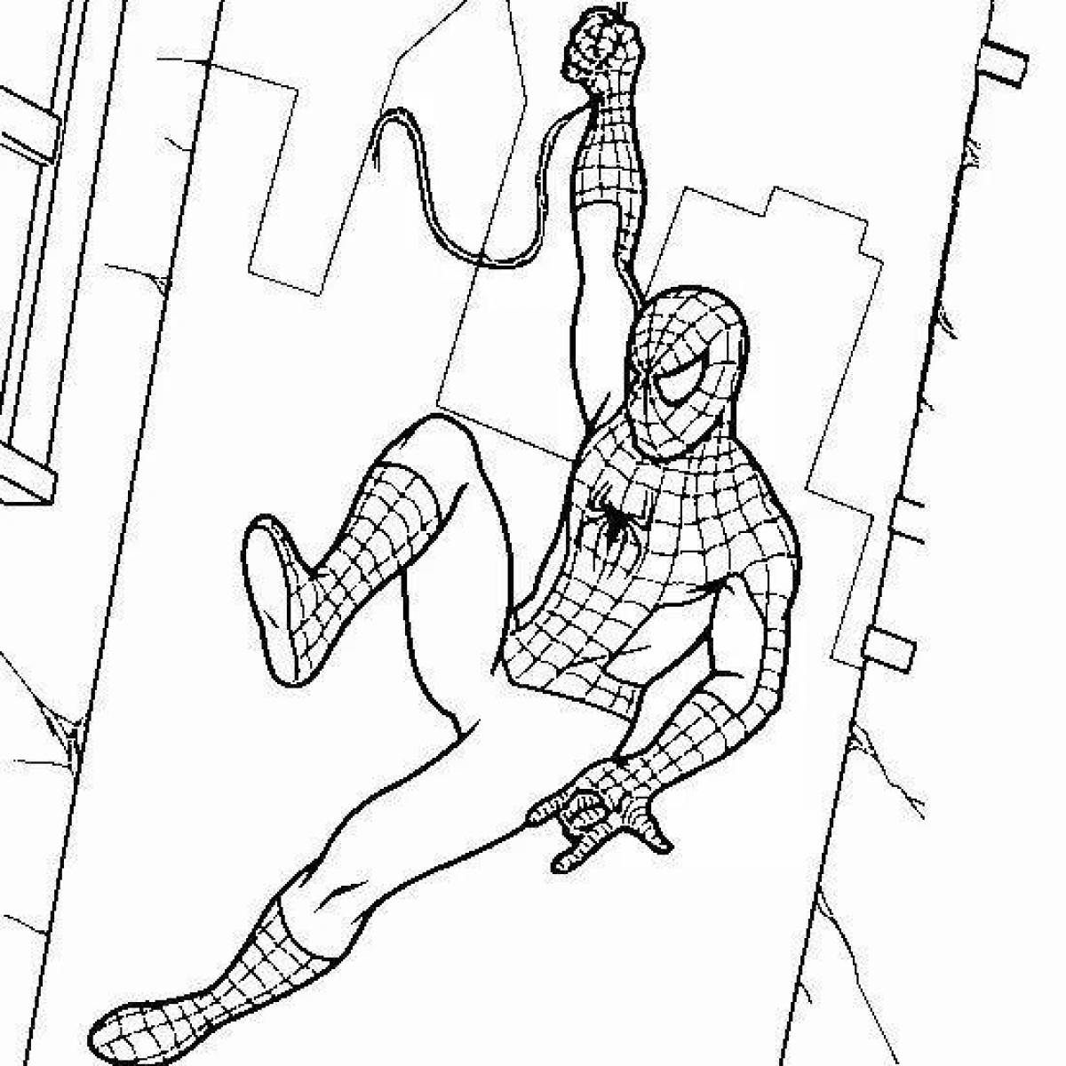 Spiderman's intriguing coloring game