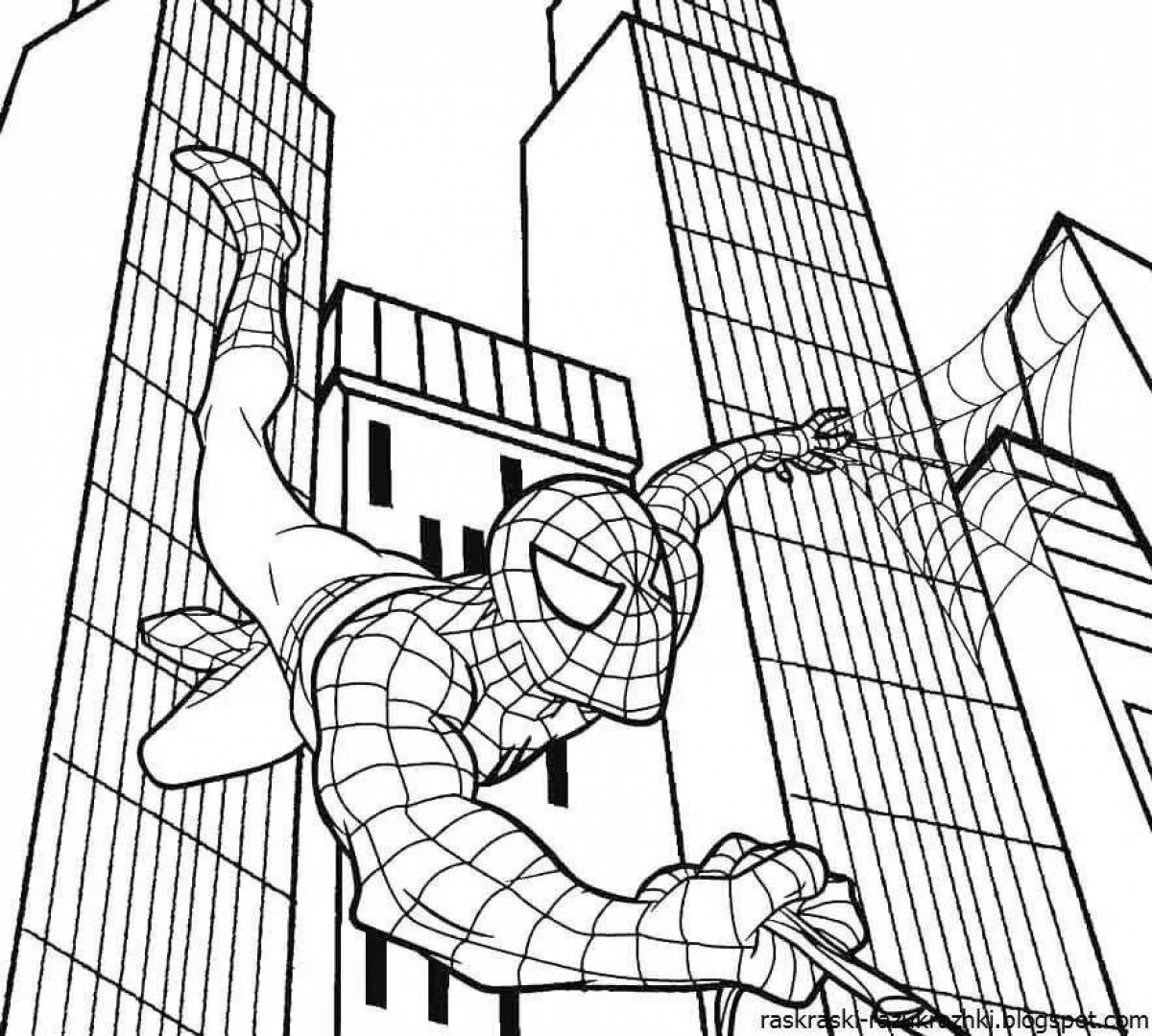 Animated spiderman coloring game