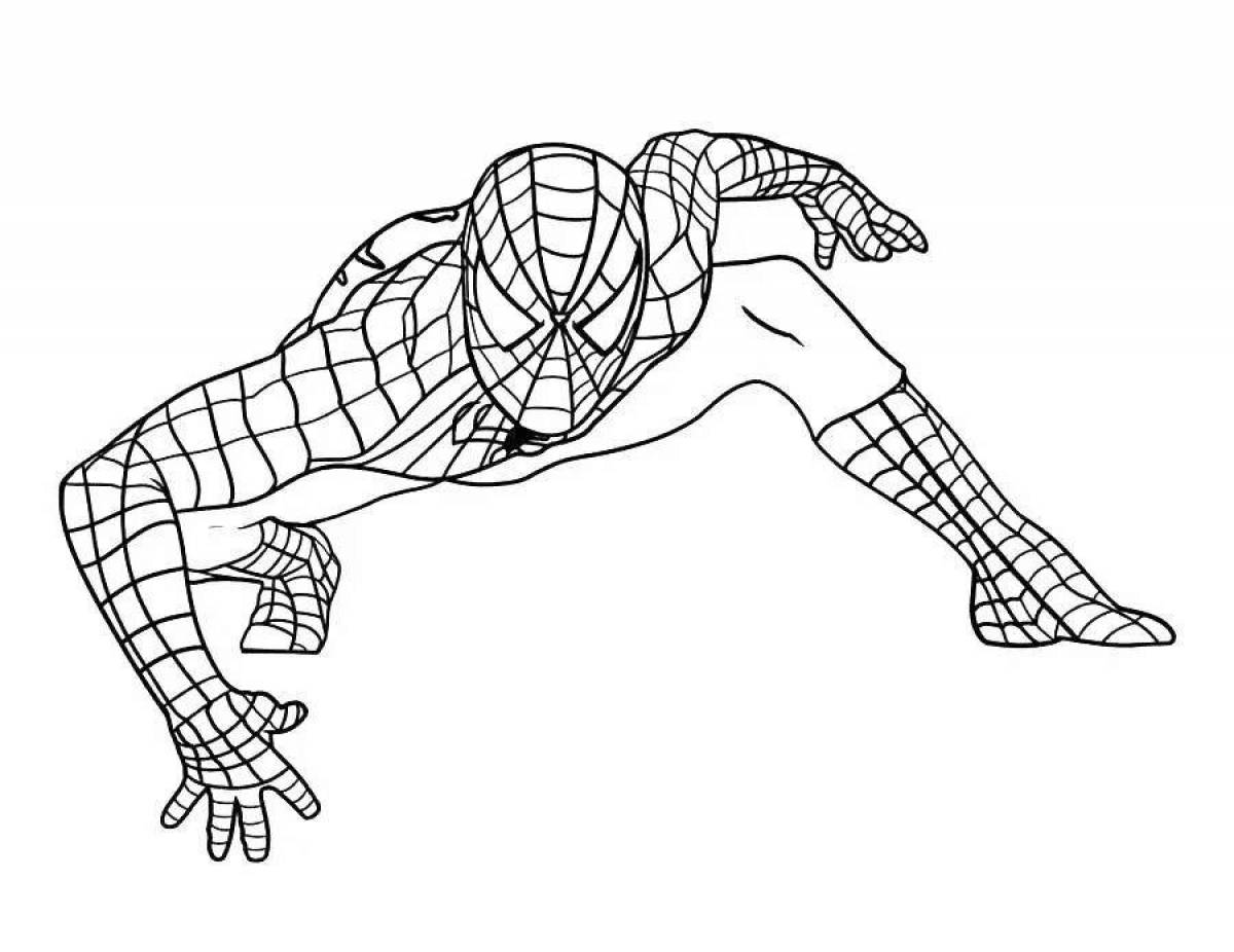 Coloring rainbow spiderman