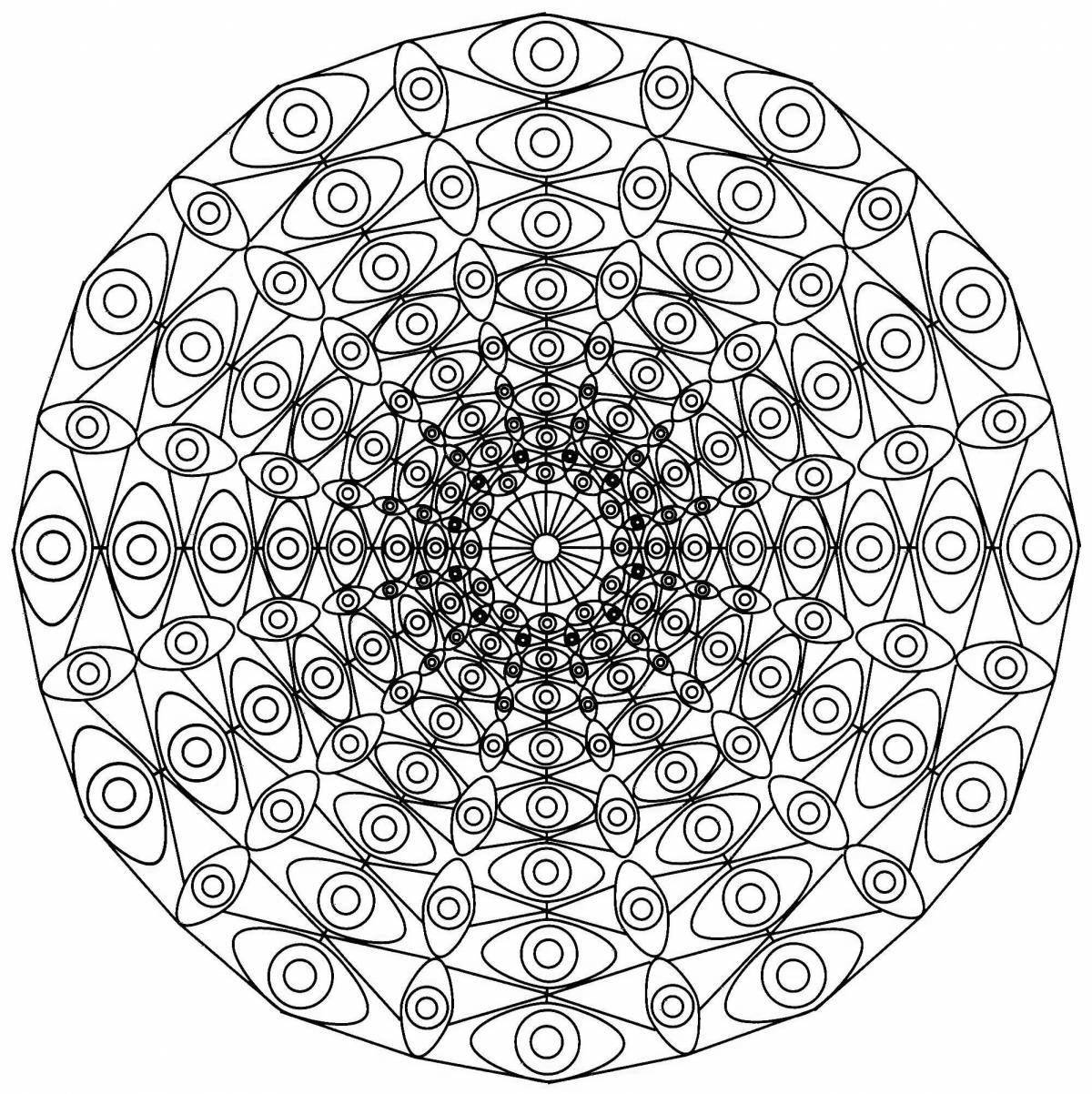 Раскраска Очаровательная раскраска мандала денежного потока