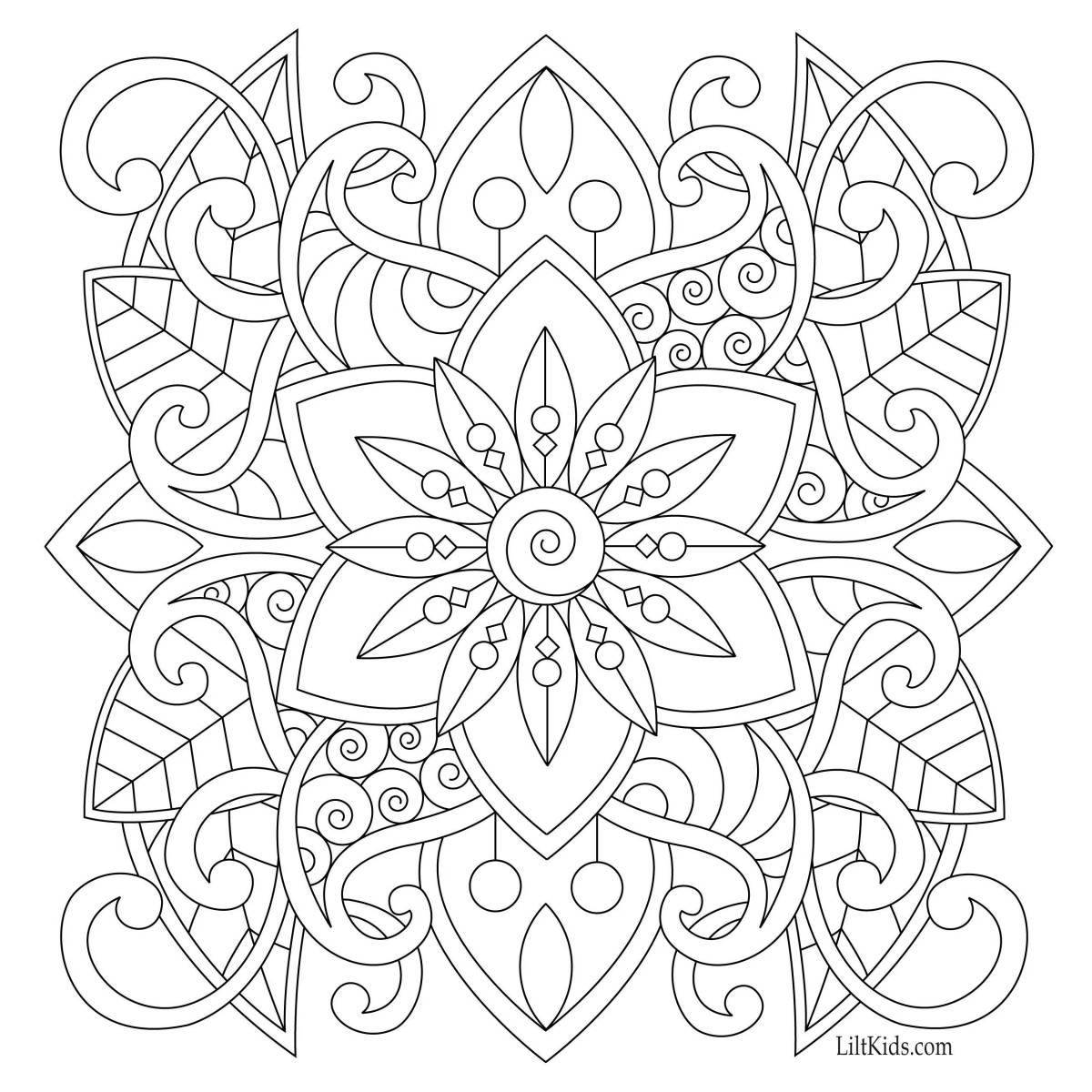 Creative patterns and ornaments for coloring pages