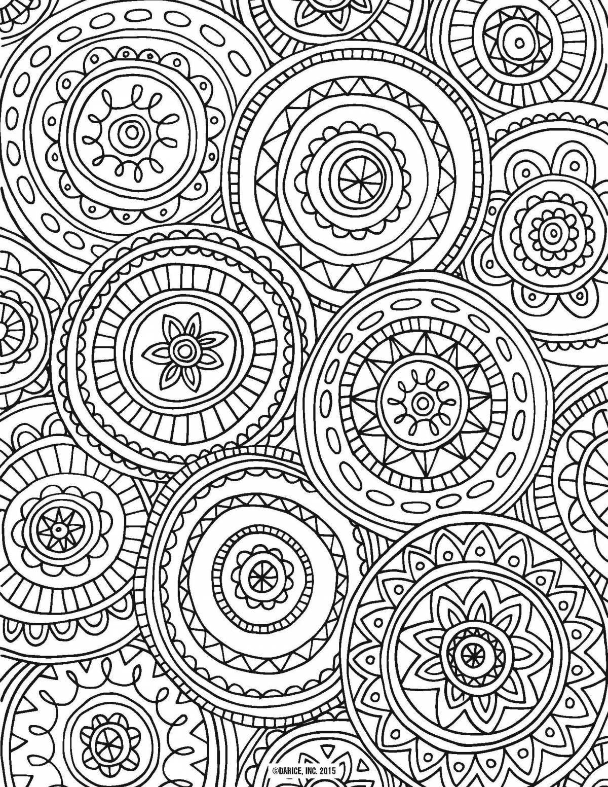 Elegant patterns and ornaments for coloring