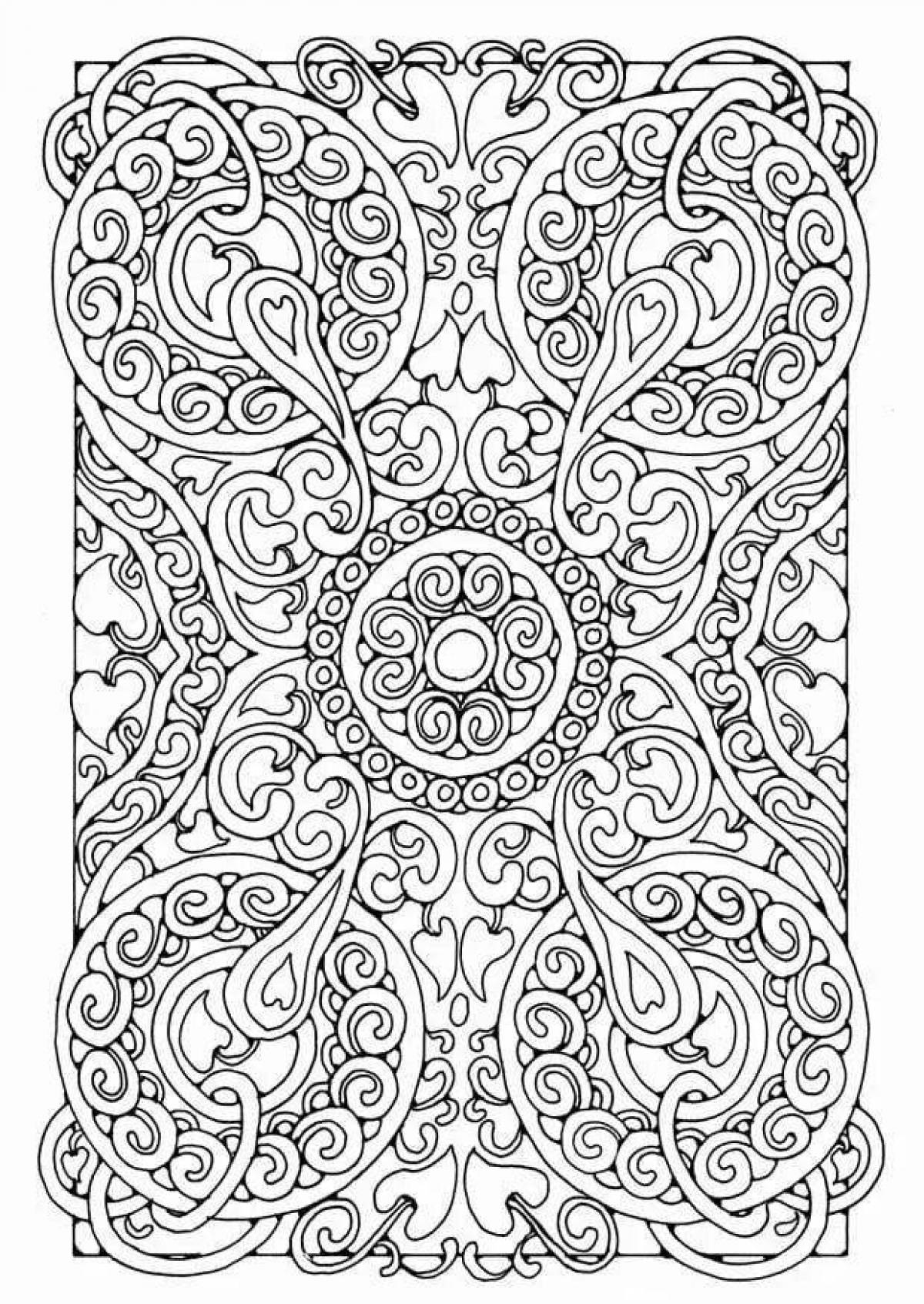 Unique patterns and ornaments for coloring