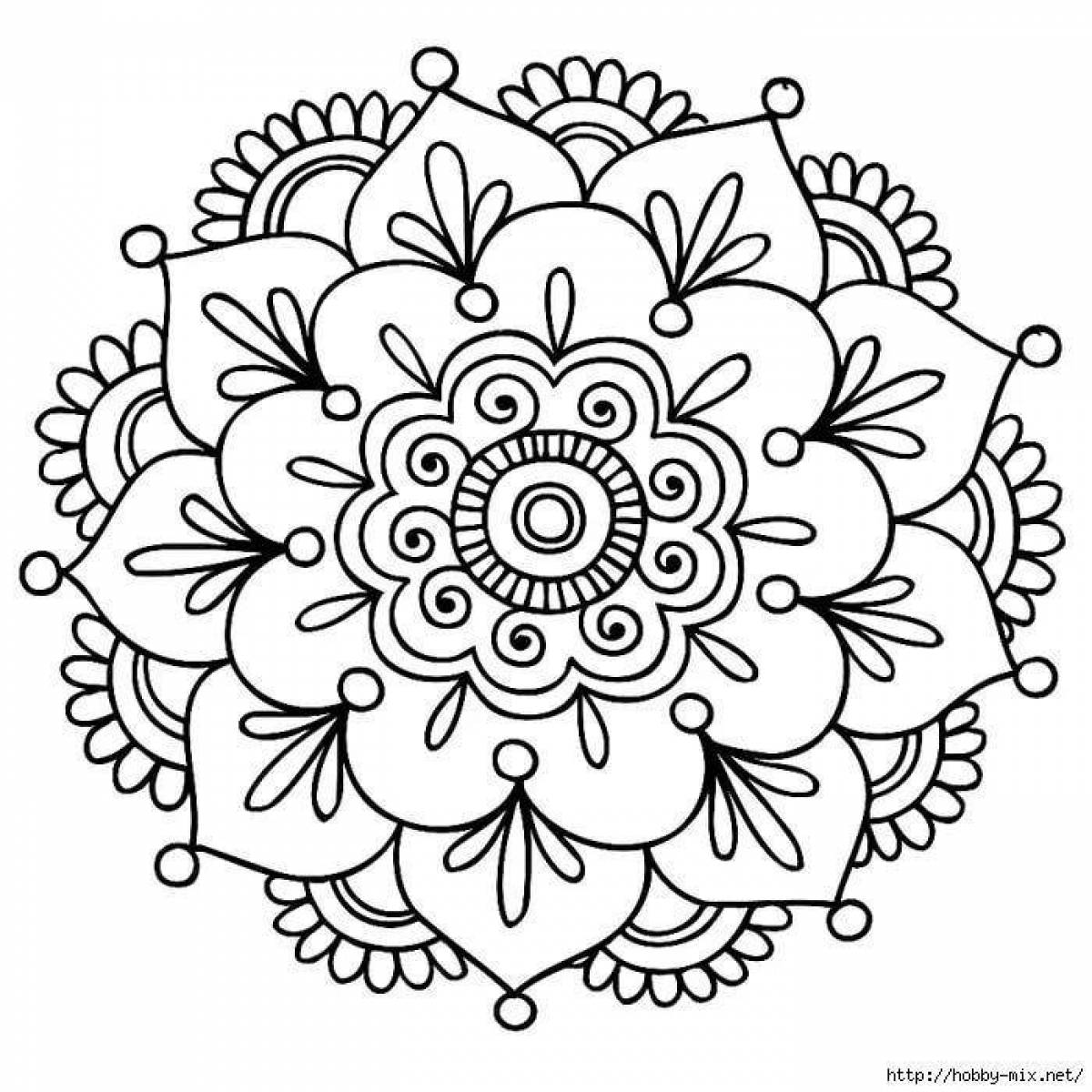 Delicate patterns and ornaments for coloring pages