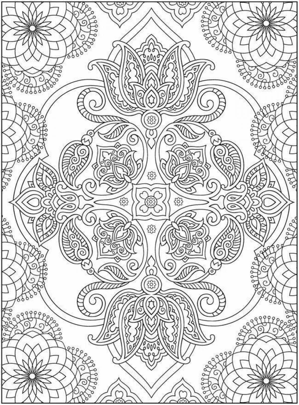 Beautiful patterns and ornaments for coloring pages