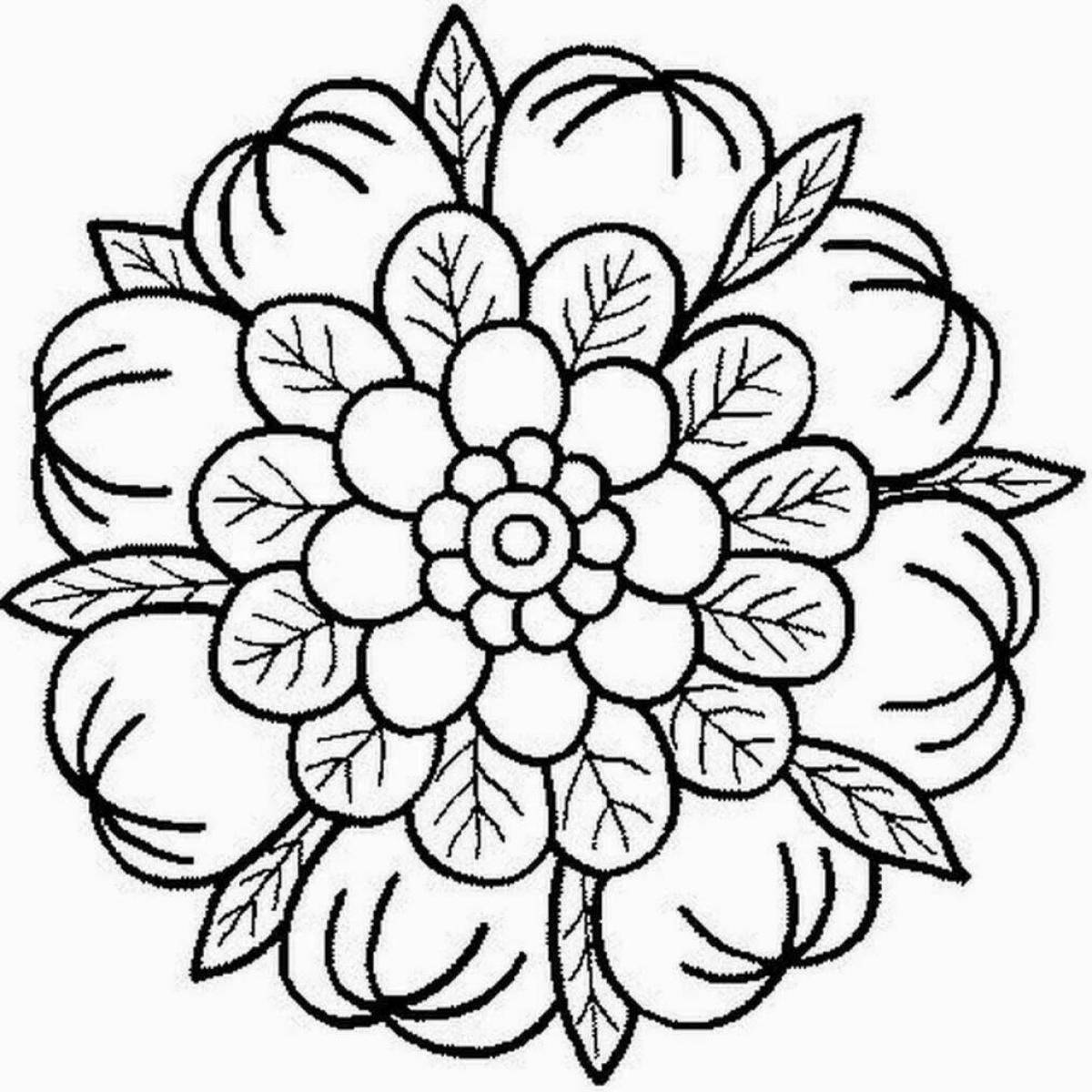 Playful coloring pages with patterns and ornaments