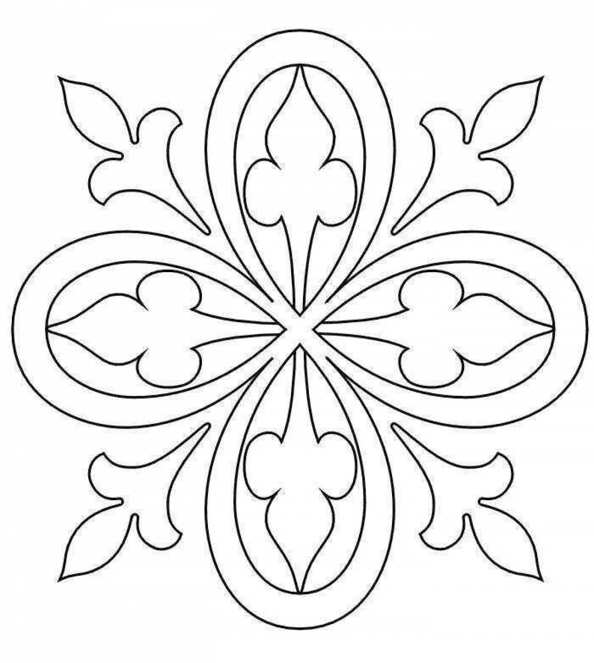 Color patterns and ornaments for coloring pages