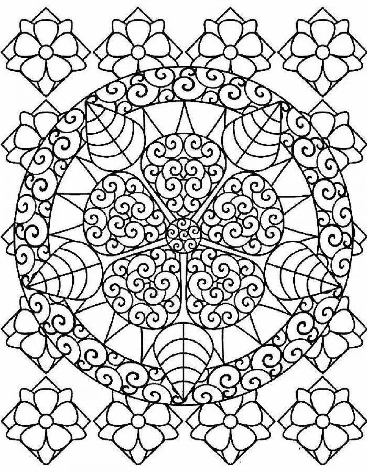 Adorable patterns and ornaments for coloring pages
