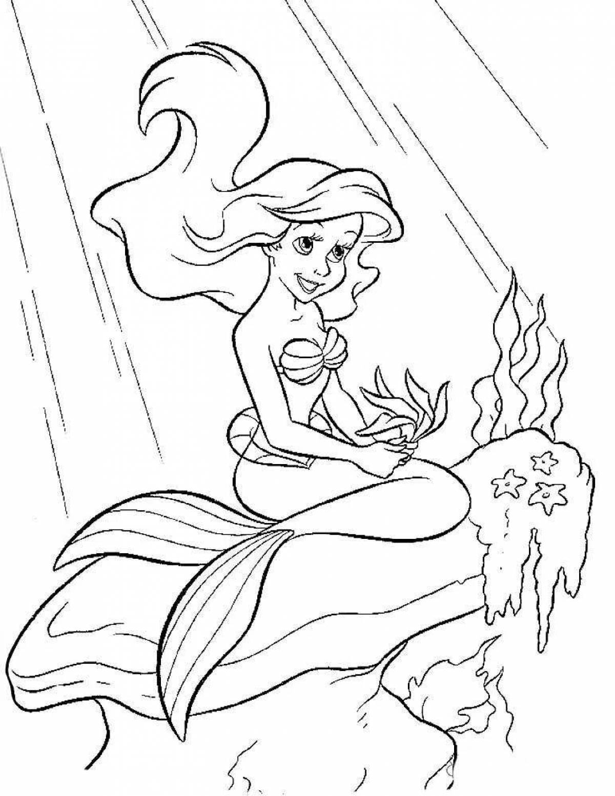 Ariel magic coloring for kids