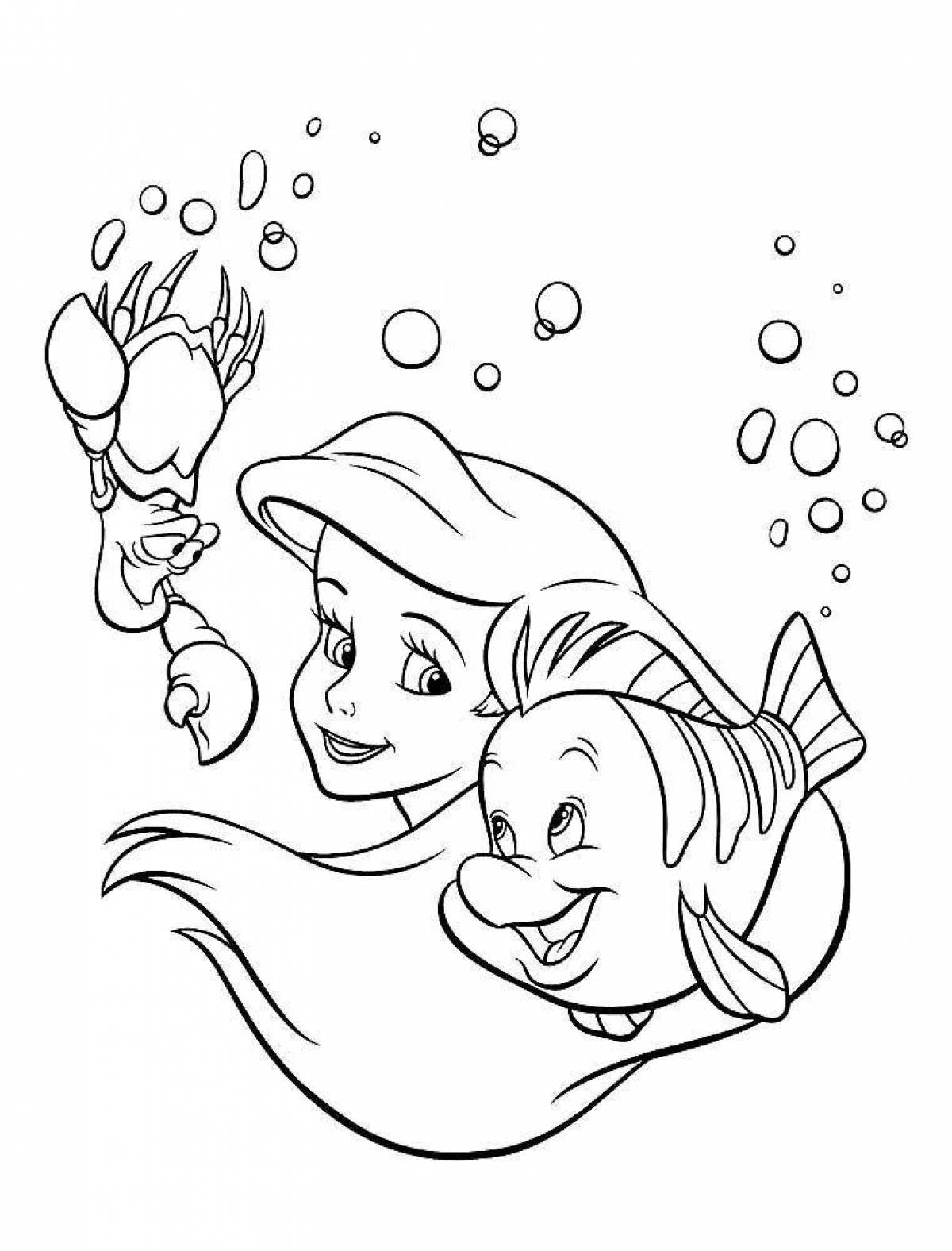 Children's coloring ariel