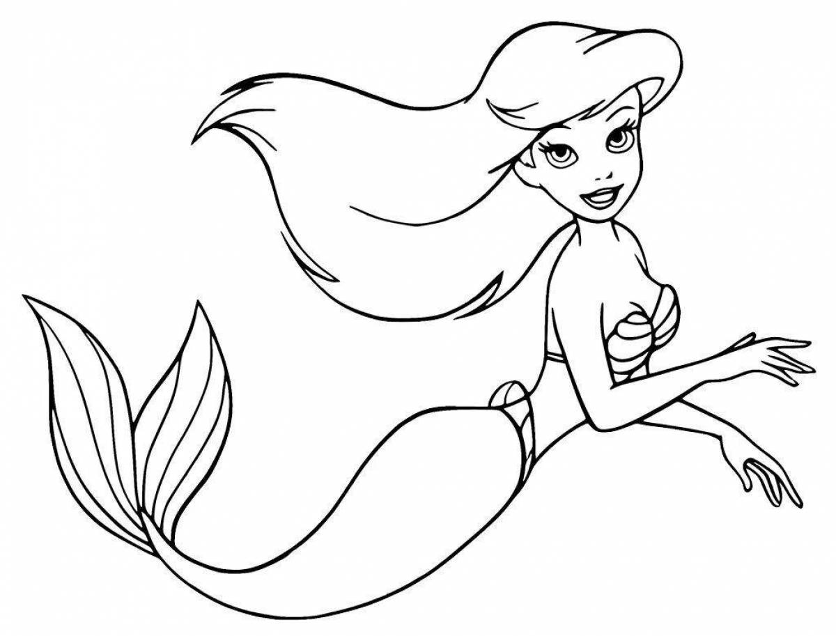 Fantastic ariel coloring book for kids