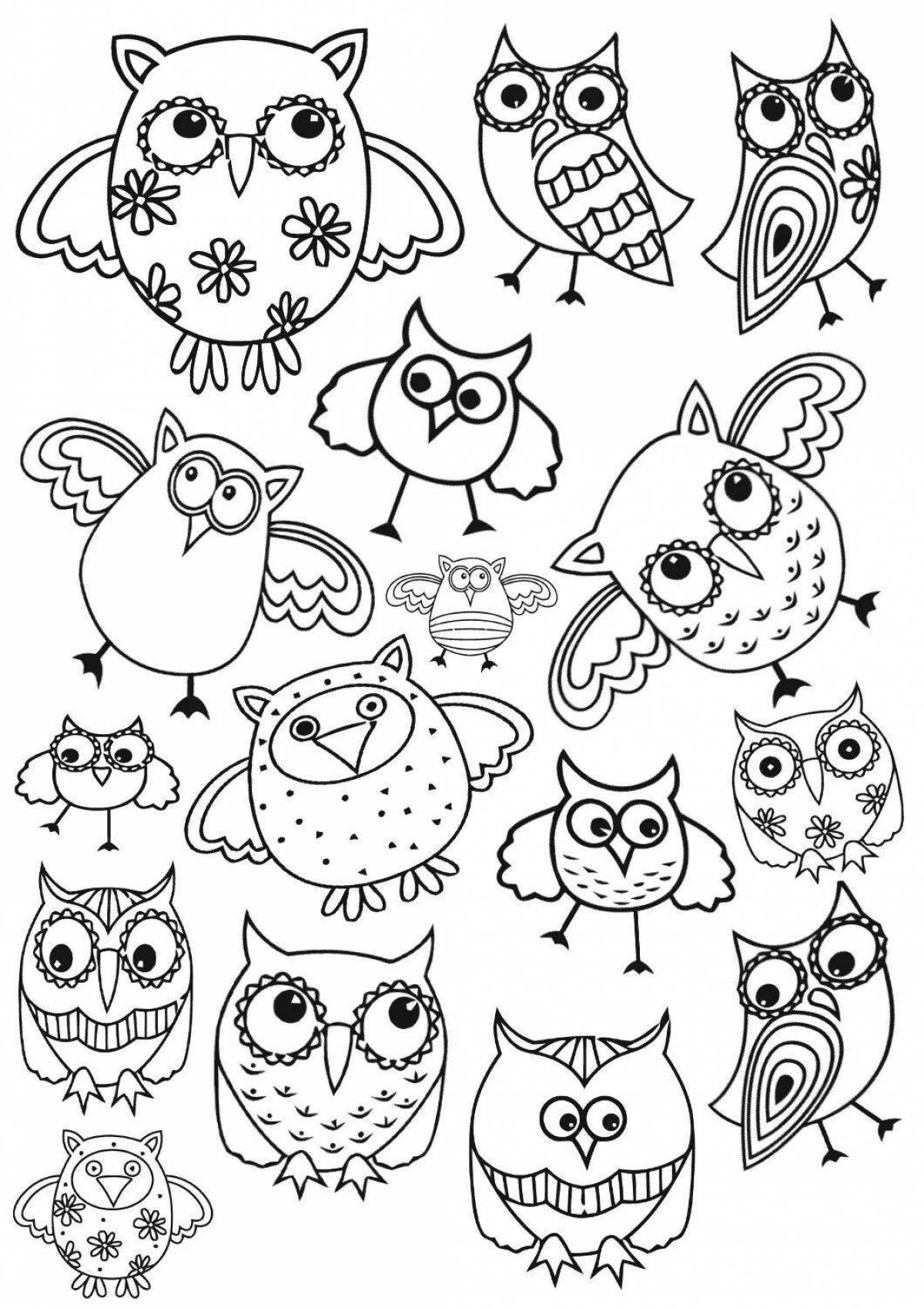 Joyful many little coloring pages