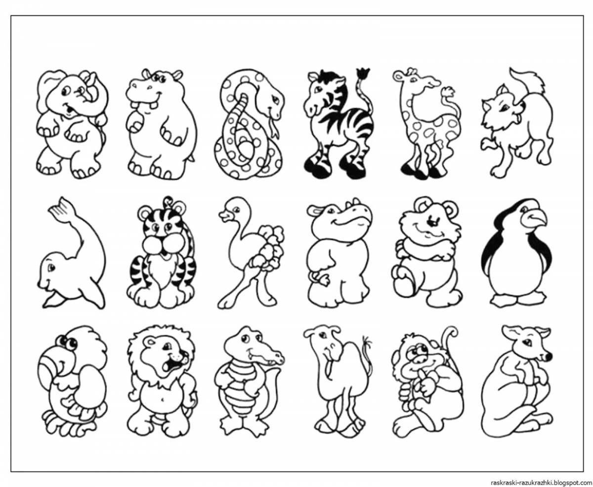 Holiday many small coloring pages