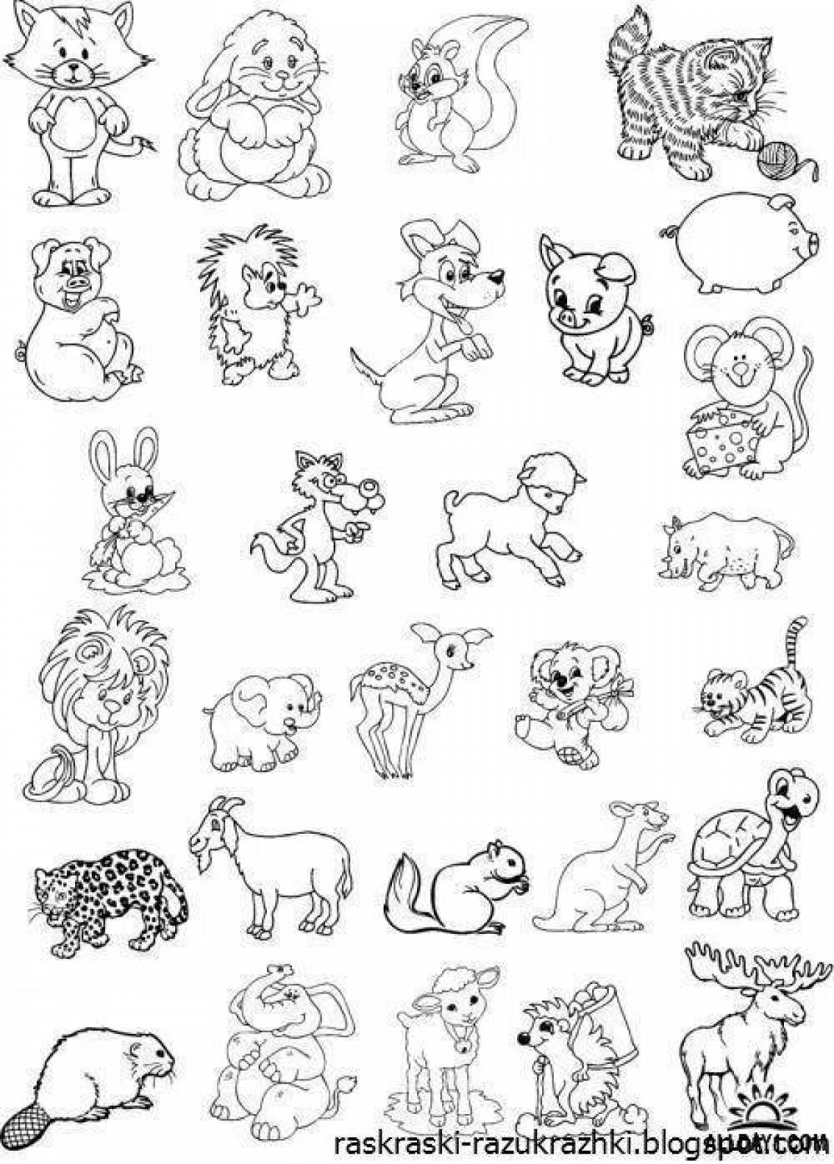 Many small coloring pages on one sheet #2
