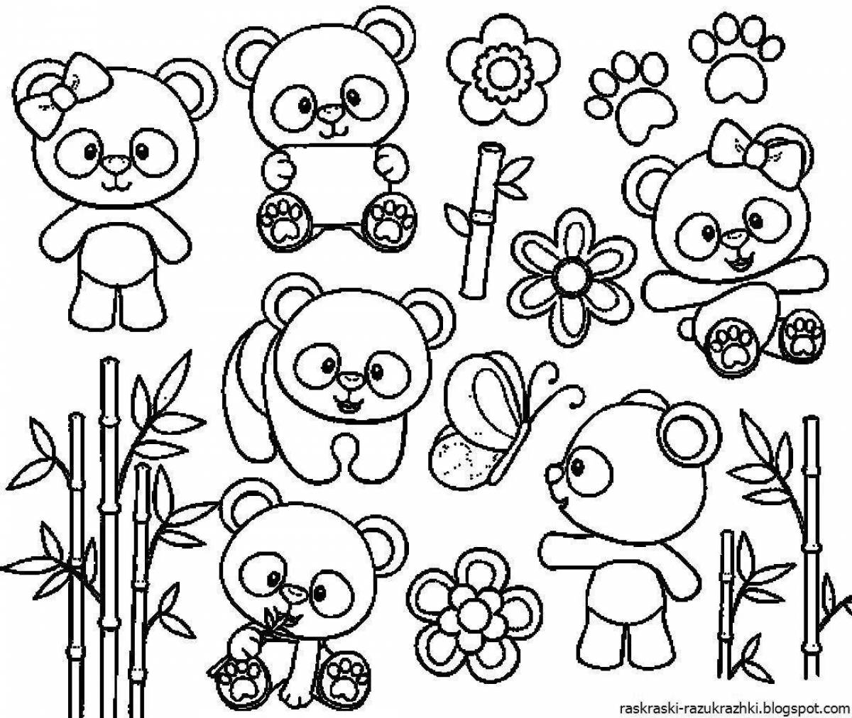 Many small coloring pages on one sheet #3