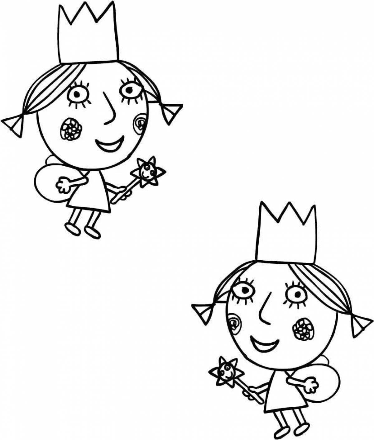 Ben and holly's little kingdom glitter coloring book