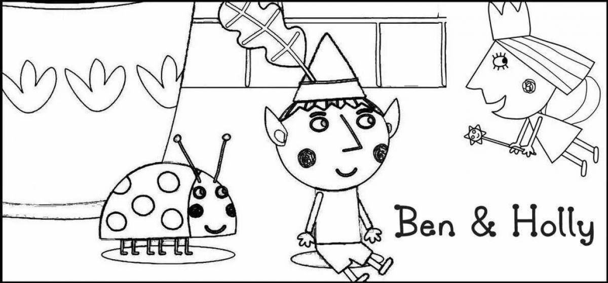 Animated coloring ben and holly's little kingdom