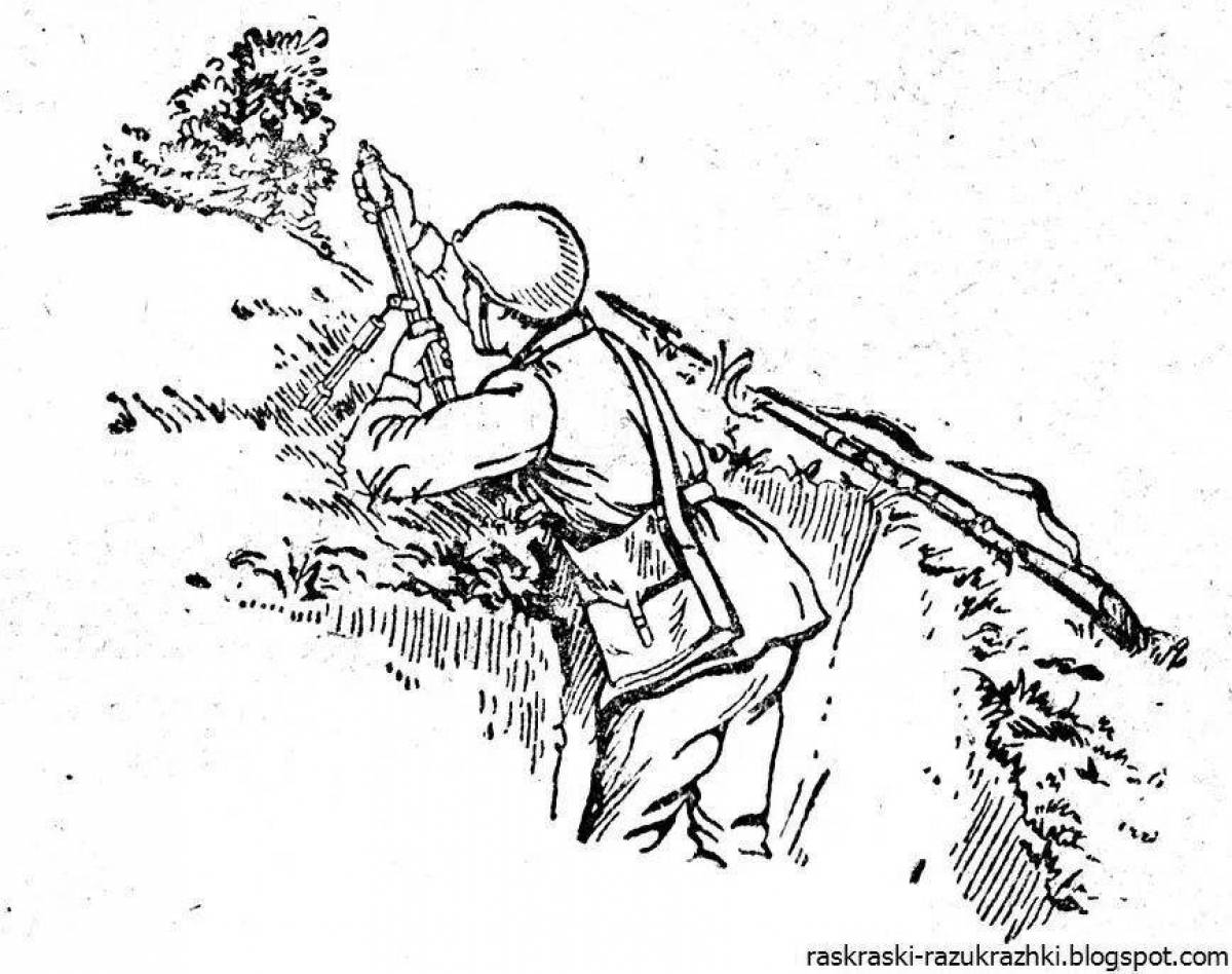 Living coloring for children war 1941-1945