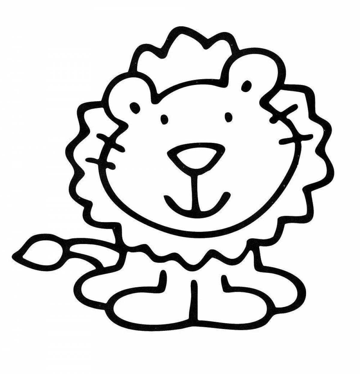 Color-happy coloring page for small children 3-4 years old