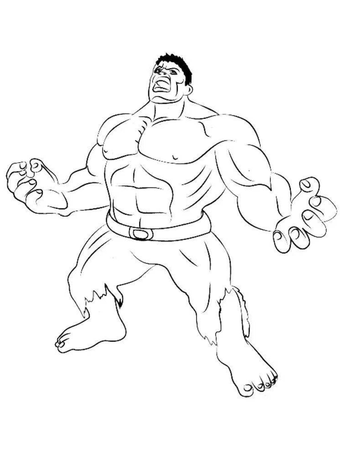 Hulk coloring for kids