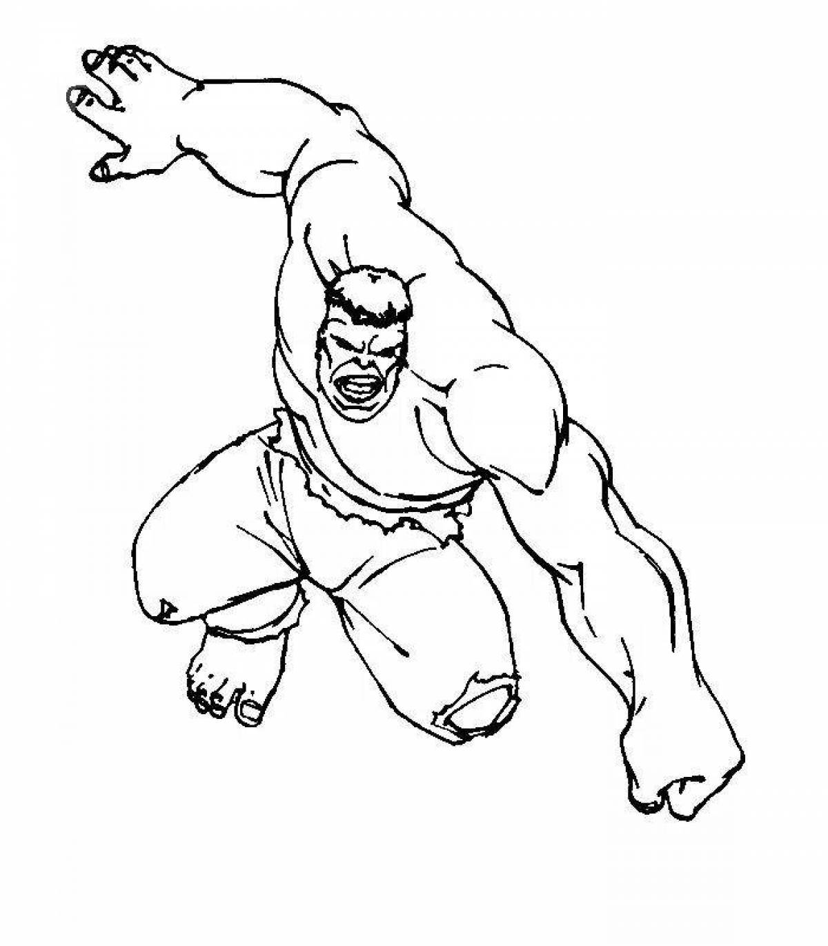 Hulk fun coloring for kids