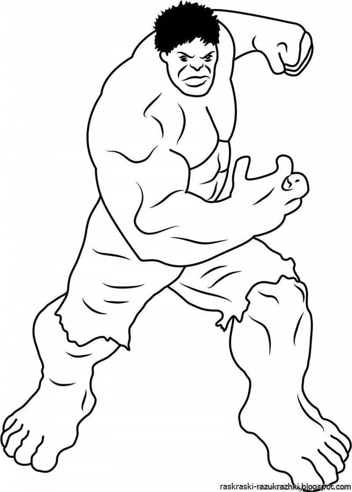 Adorable Hulk coloring book for kids