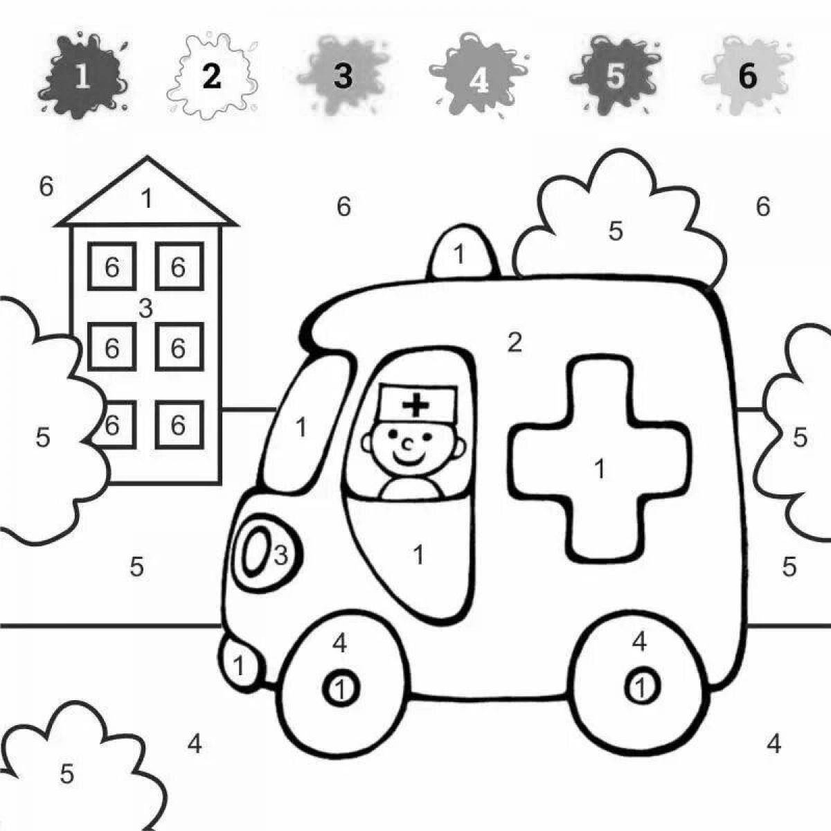 Photo Zany math coloring book for kids 5-7 years old