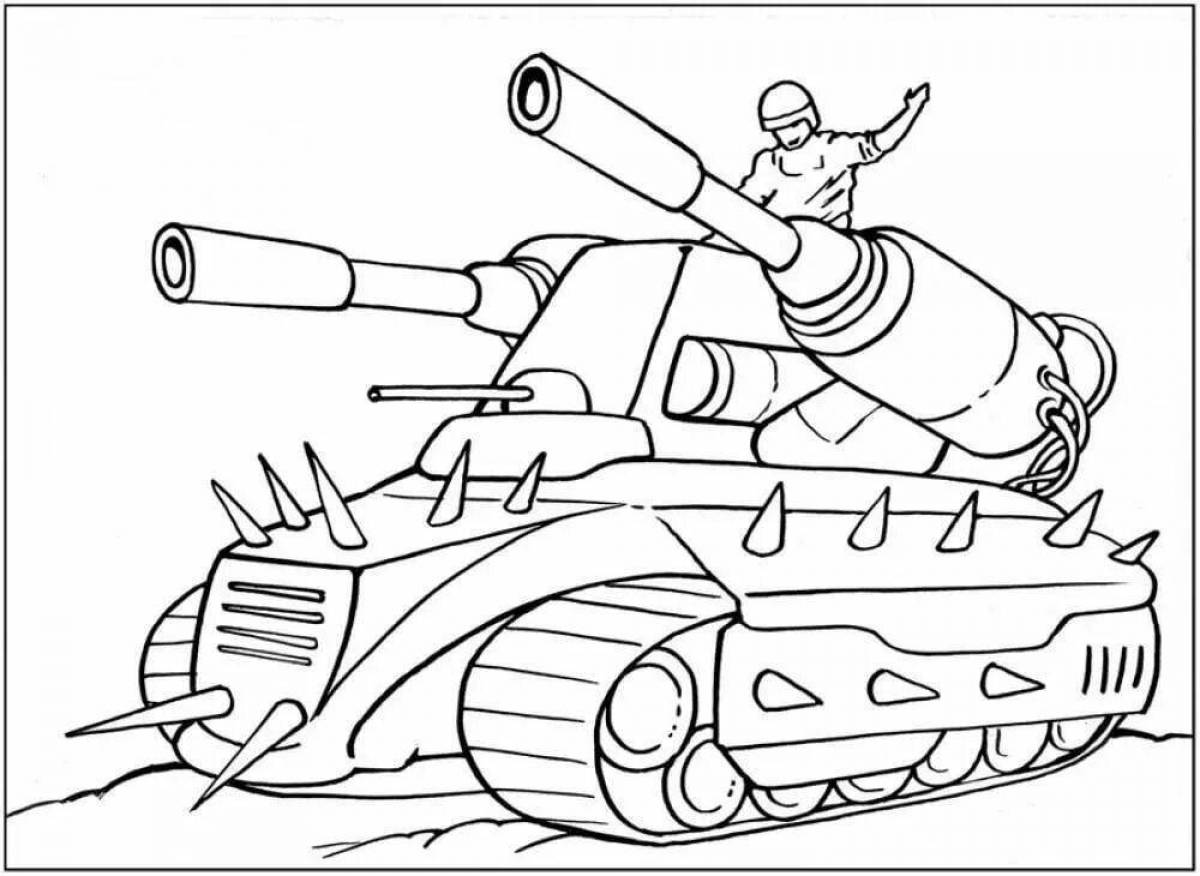Playful military coloring book for 6-7 year olds