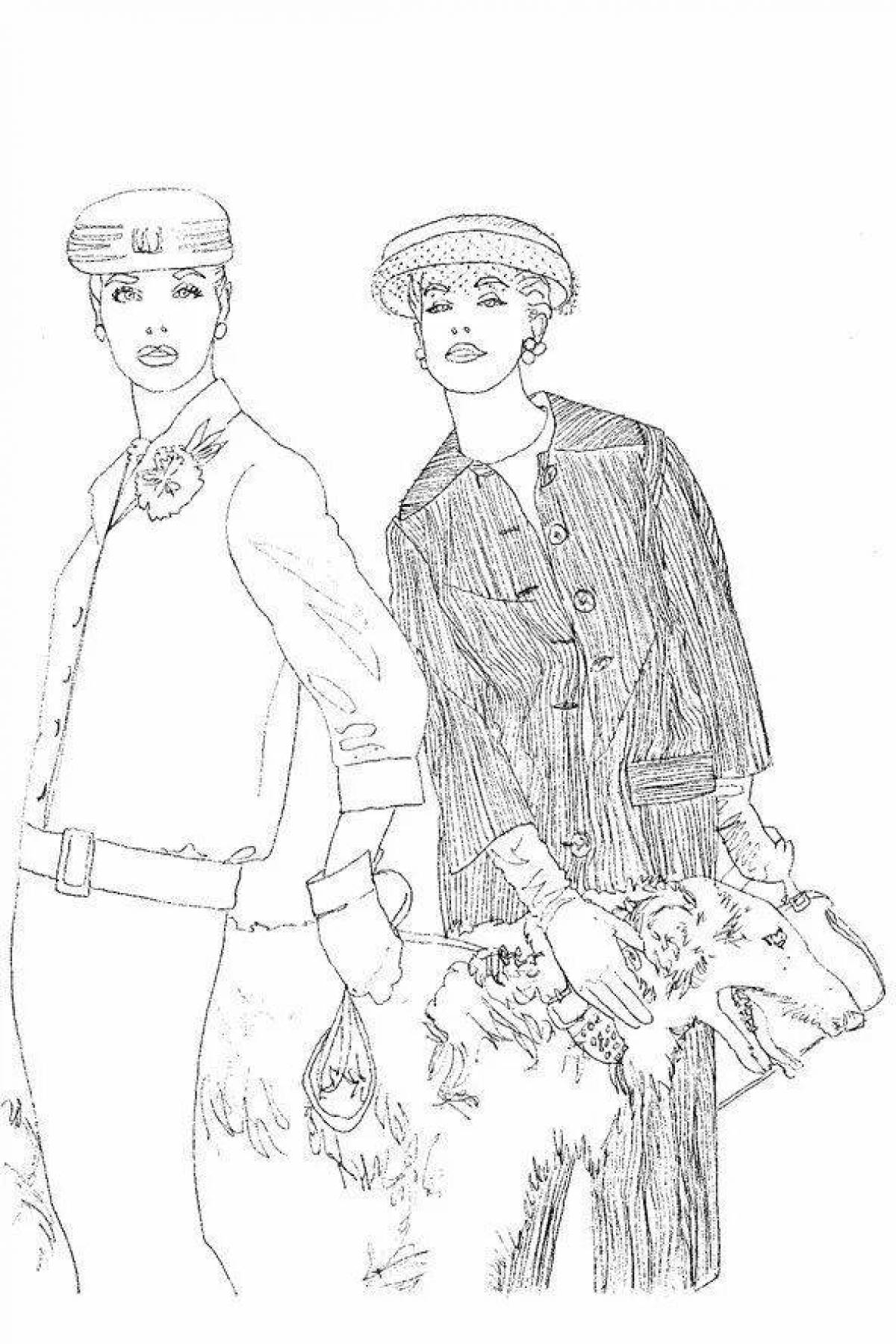 Vogue glowing coloring page