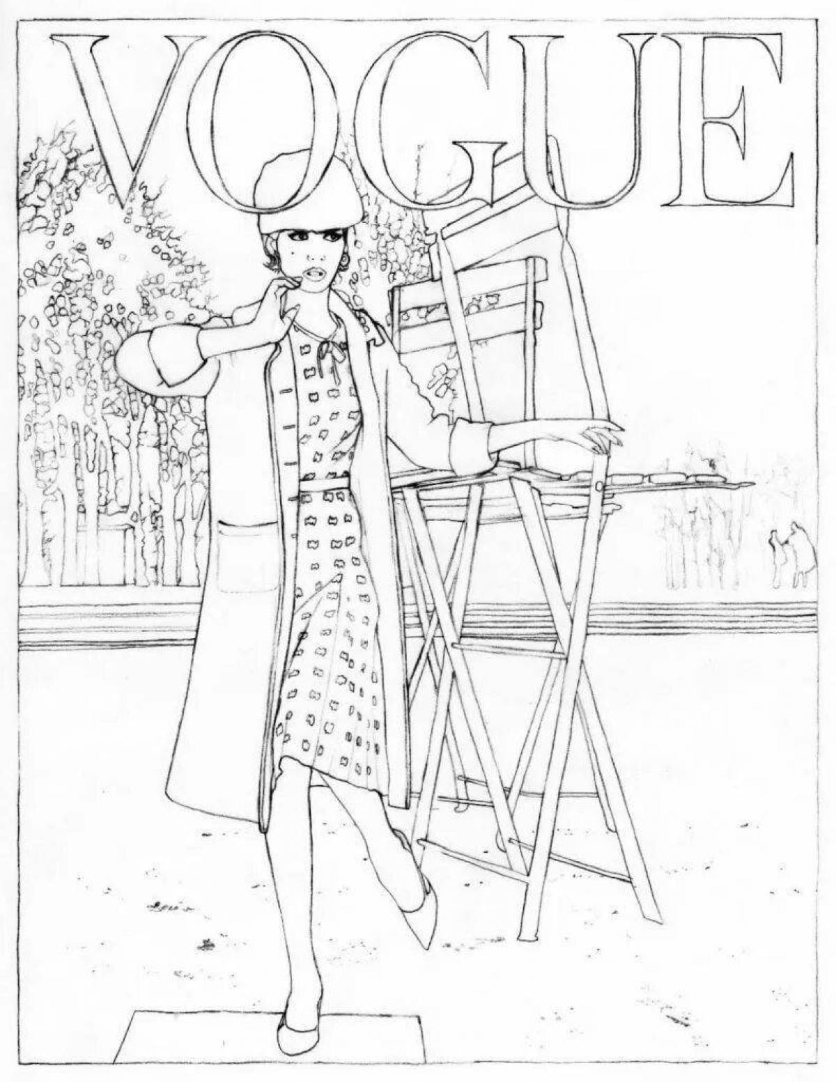 Lovely vogue coloring page