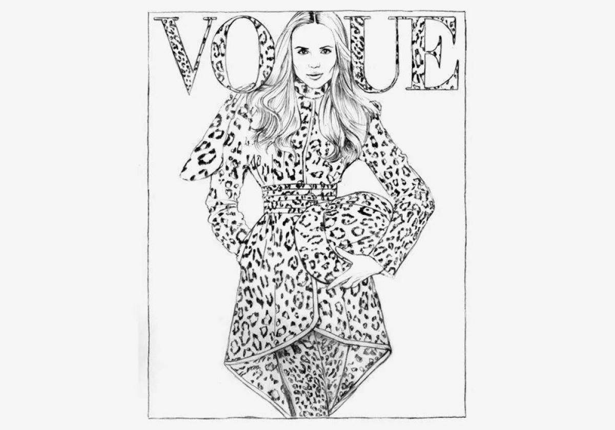 Модная раскраска vogue