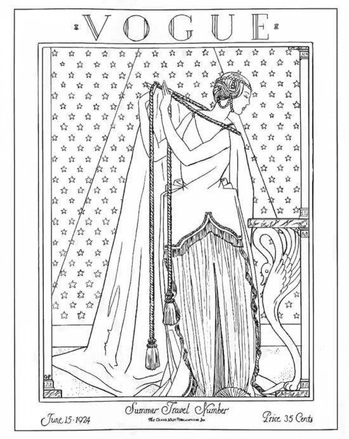 Serene vogue coloring book