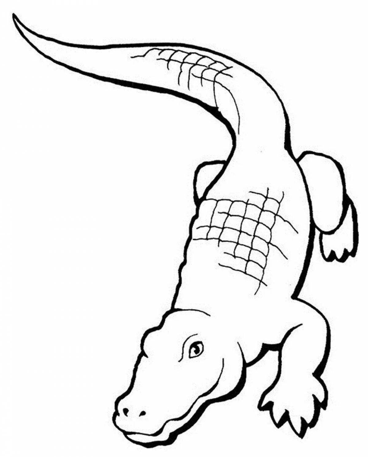 Раскраска сказочный аллигатор